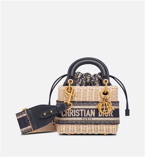 dior mini bucket bag|Dior wicker bag.